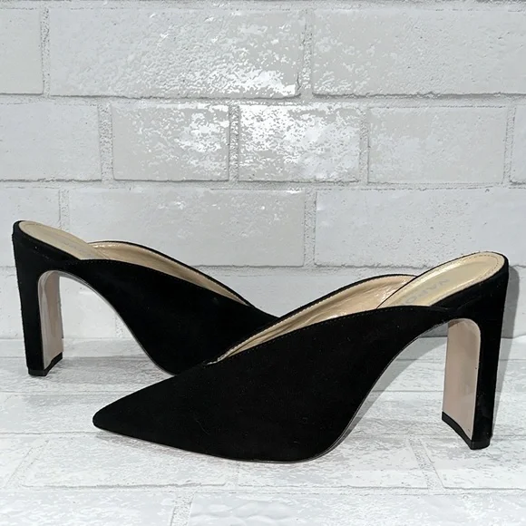 Napoleoni Made in Italy Black Suede Leather Mules - Picture 3 of 9